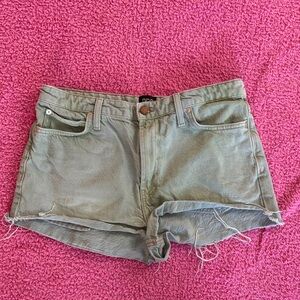 BDG girlfriend high rise green denim shorts